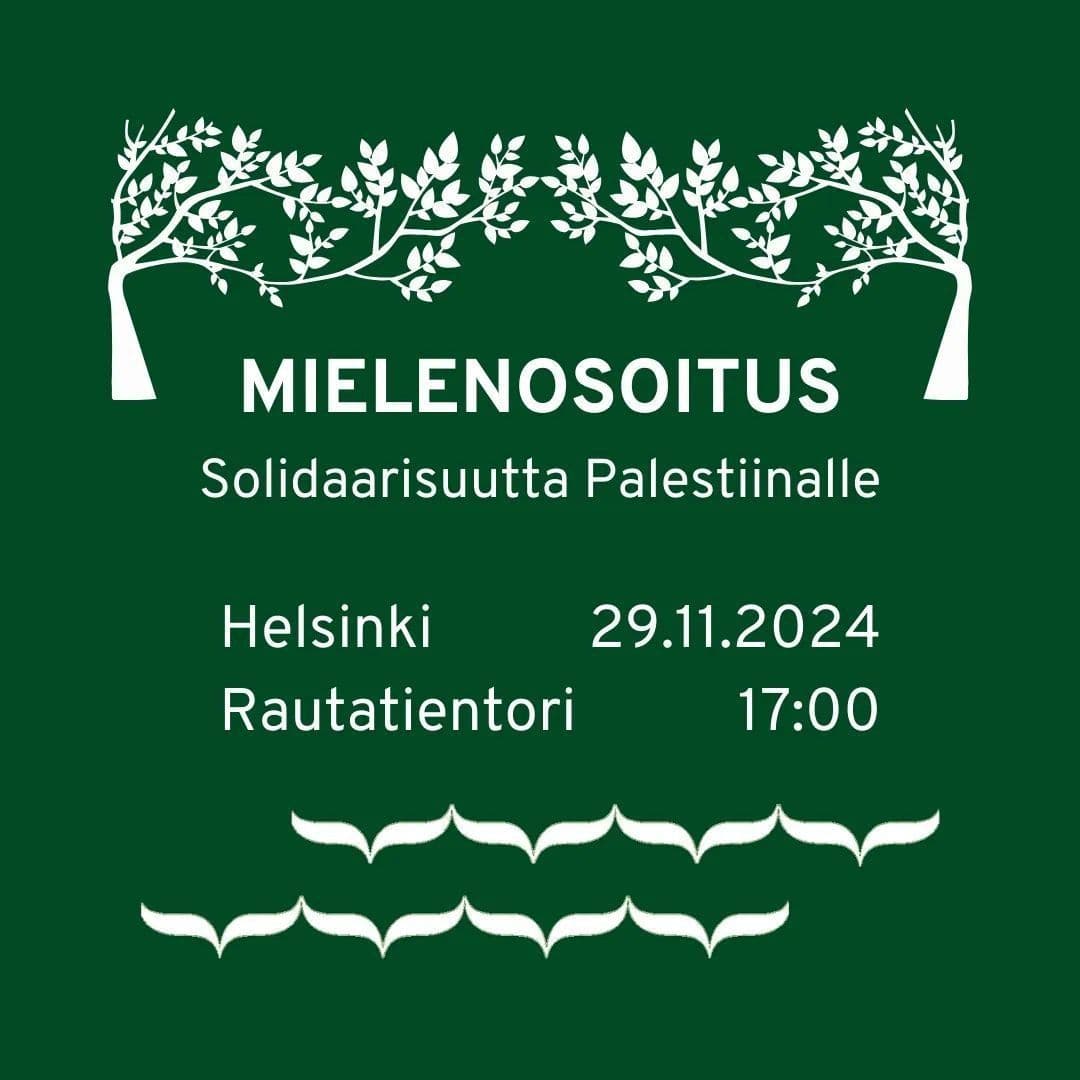 MIELENOSOITUS Solidaarisuutta Palestiinalle