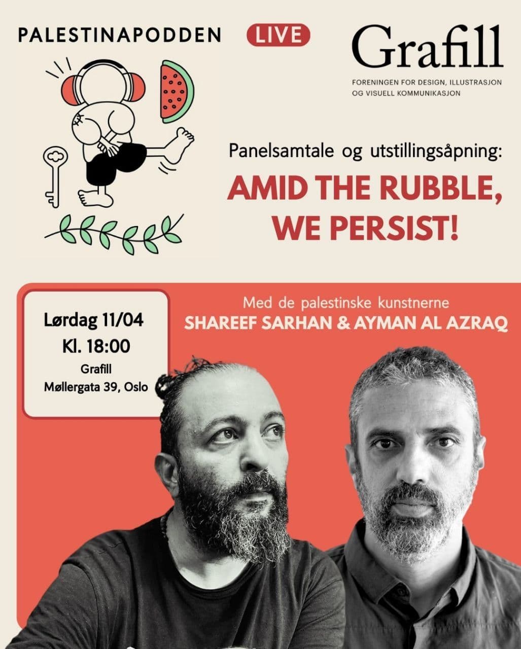 Panelsamtale og utstillingsapning: AMID THE RUBBLE, WE PERSIST!