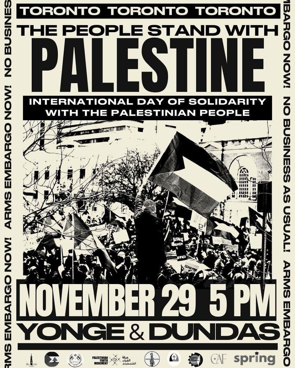 THE PEOPLE STAND WITH PALESTINE