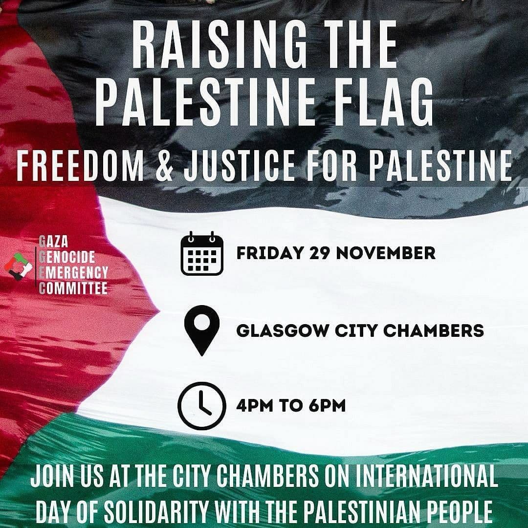 RAISING THE PALESTINE FLAG