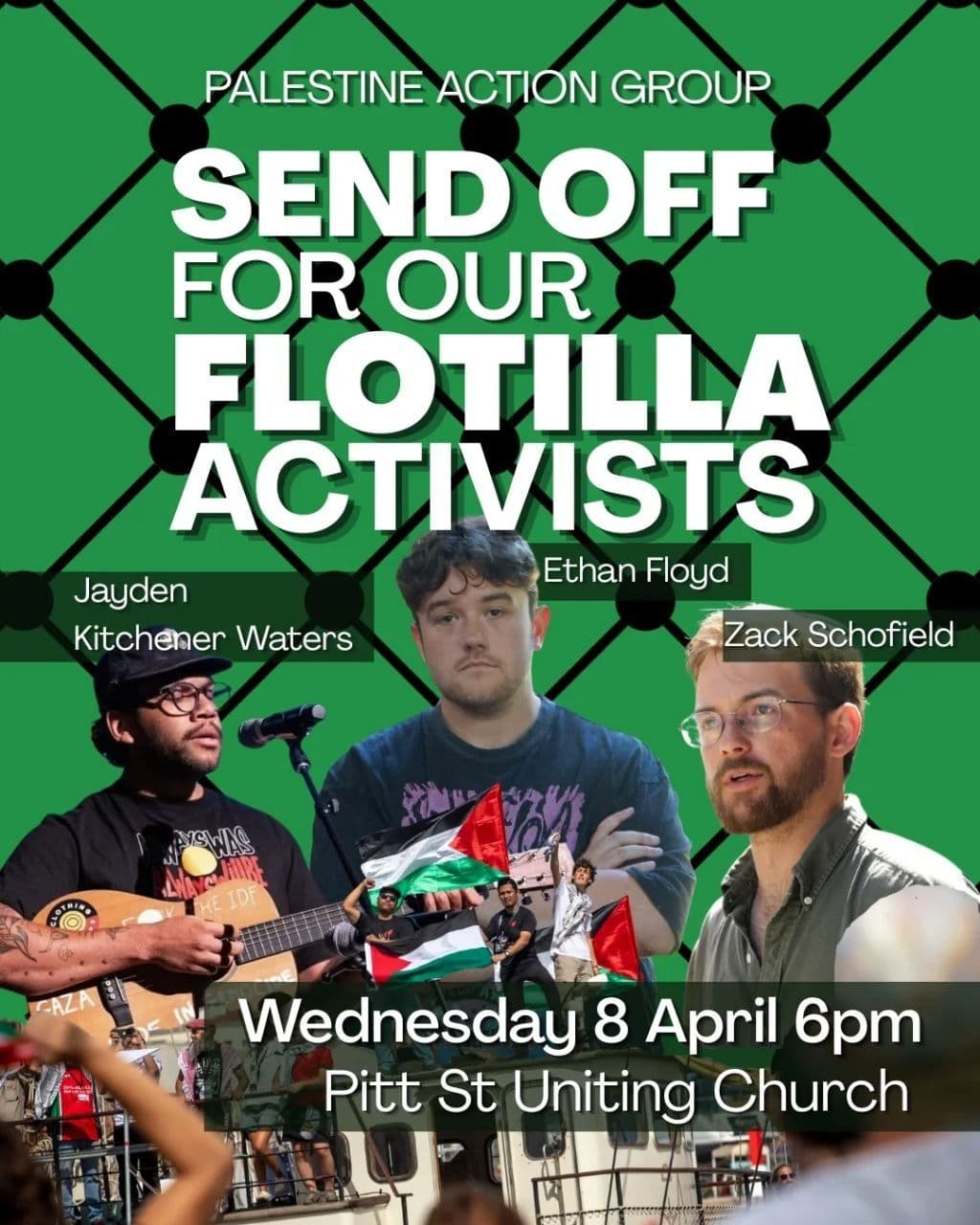 SEND OFF FOR OUR FLOTILLA ACTIVISTS
