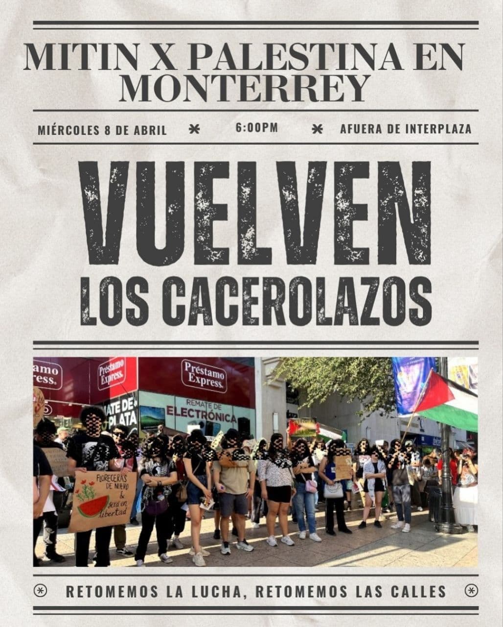 MITIN X PALESTINA EN MONTERREY