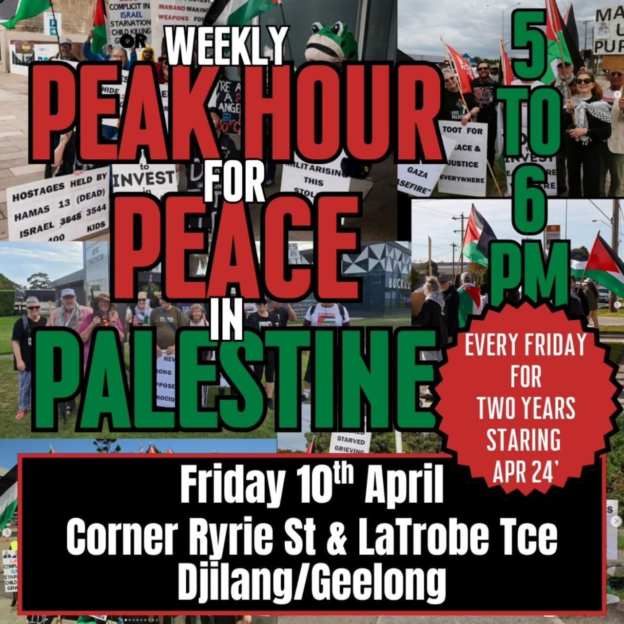PEAK HOUR FOR PEACE IN PALESTINE 