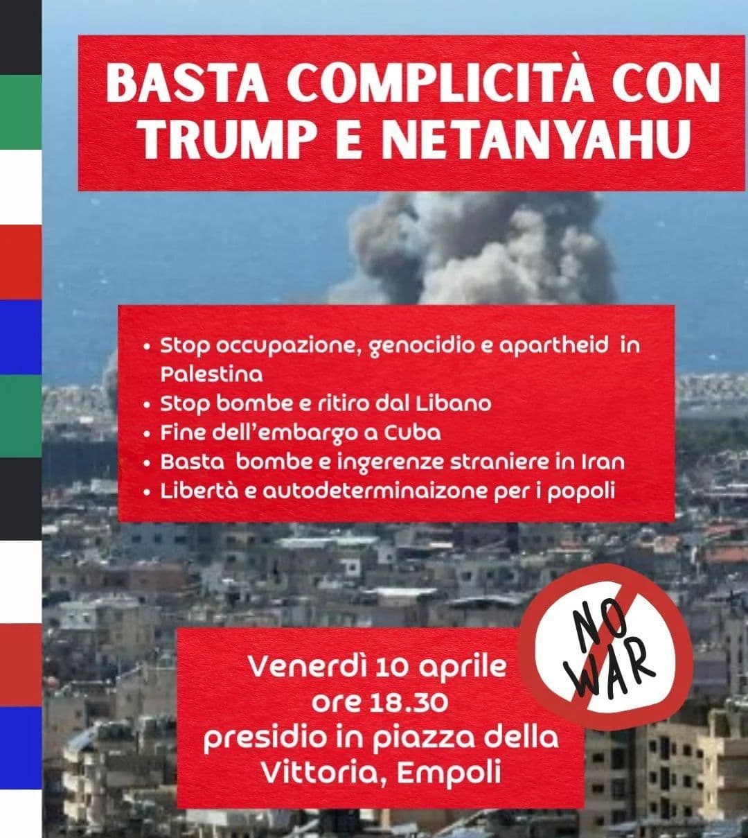 BASTA COMPLICITÀ CON TRUMP E NETANYAHU