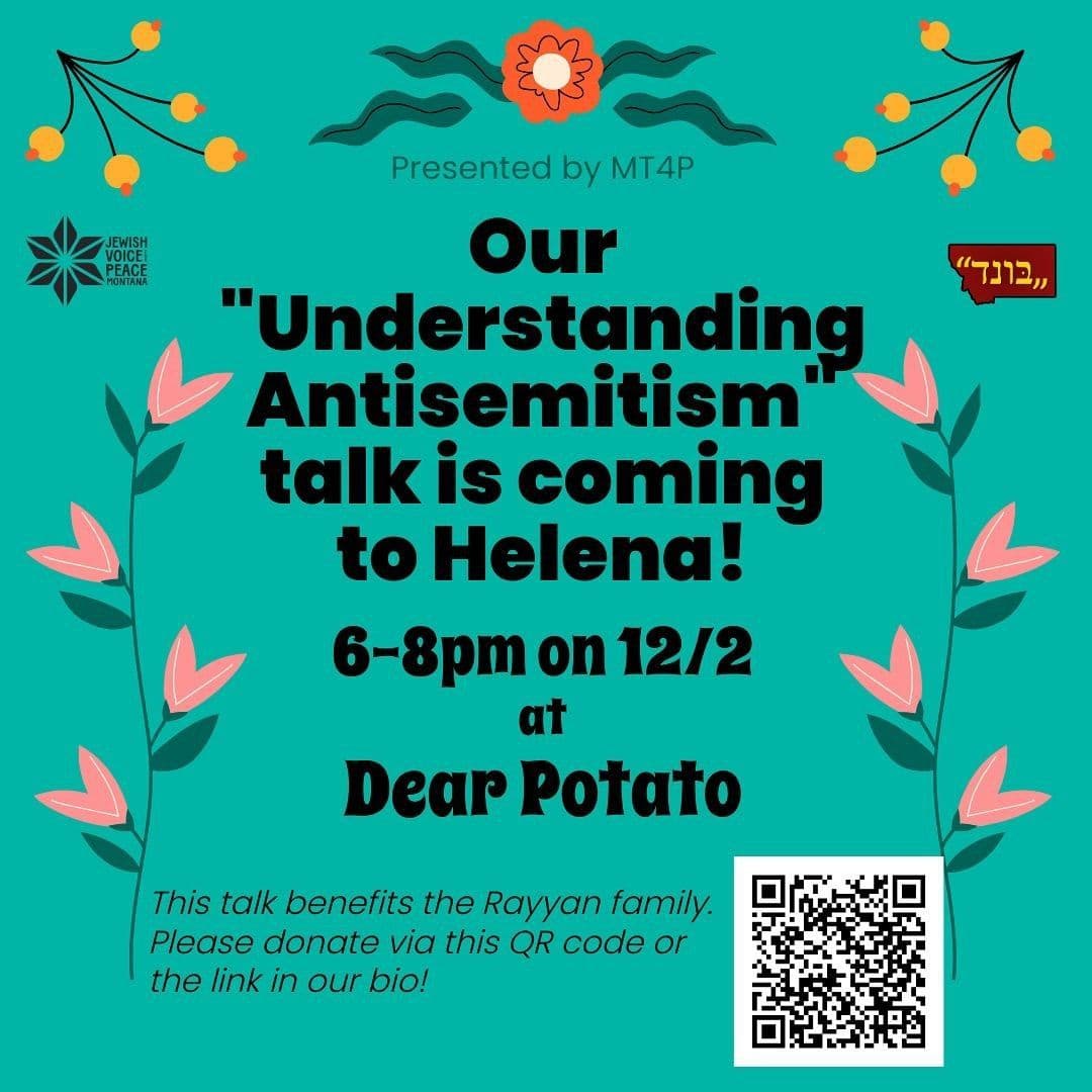 Our "Understanding Antisemitism” talk is coming to Helena!