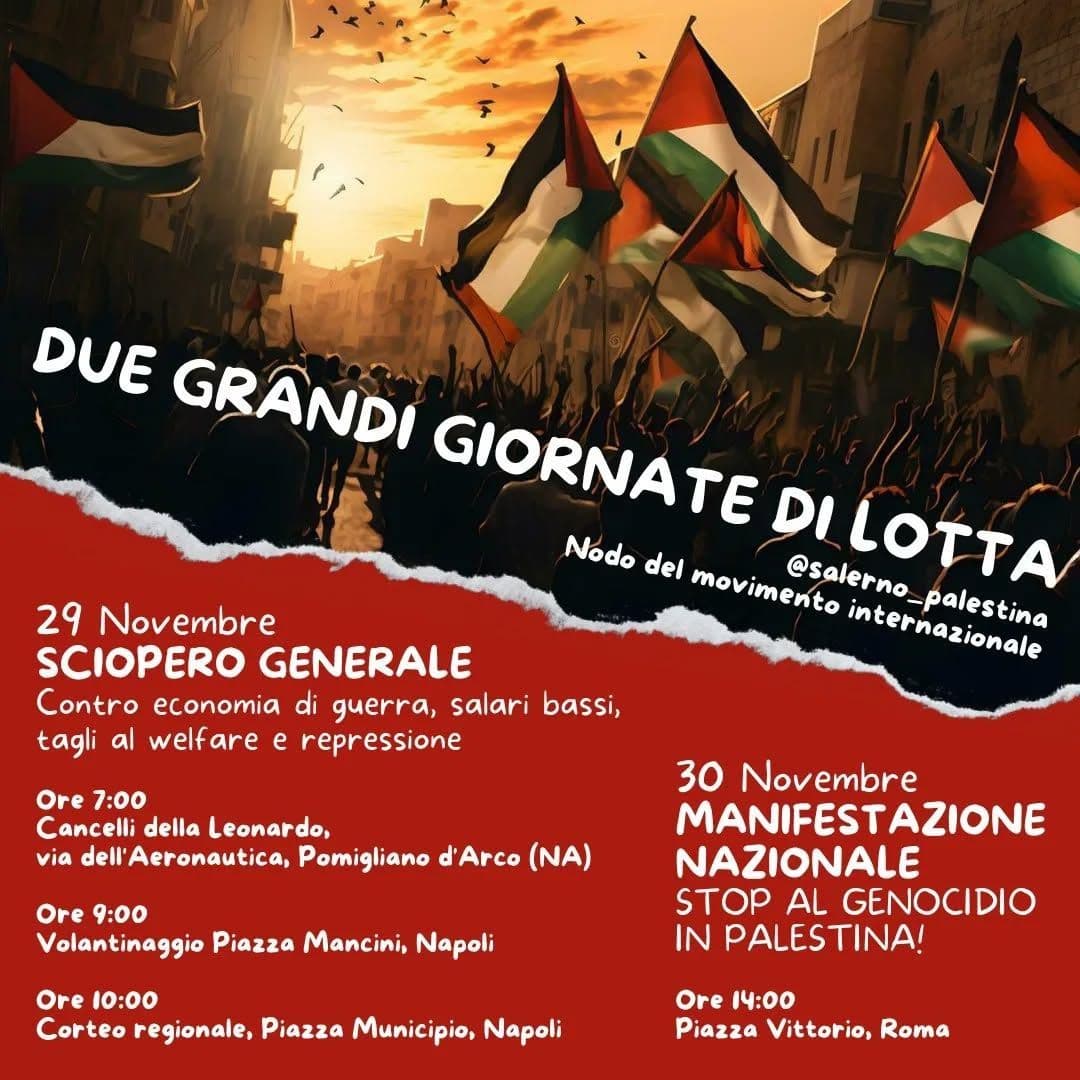 DUE GRANDI GIORNATE DI LOTTA (MANIFESTAZIONE NAZIONALE)