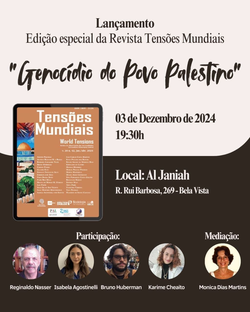 "Genocídio do povo palestino"