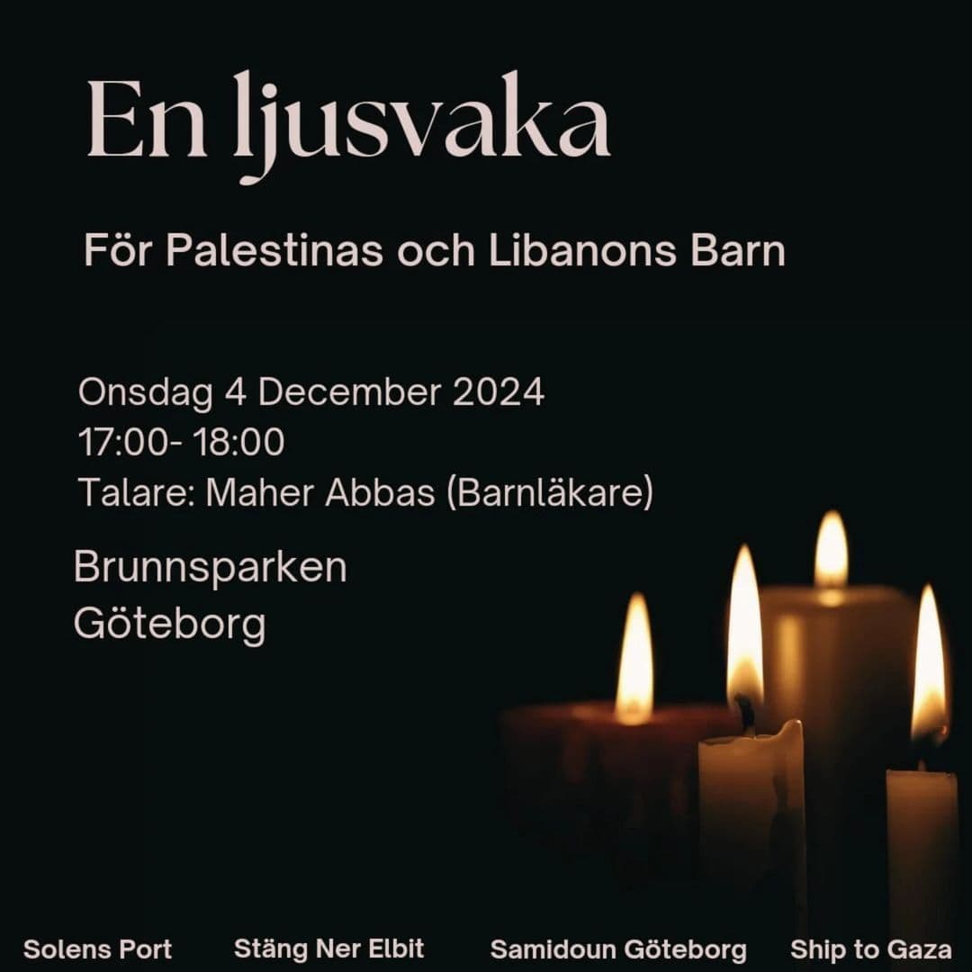 En ljusvaka För Palestinas och Libanons Barn