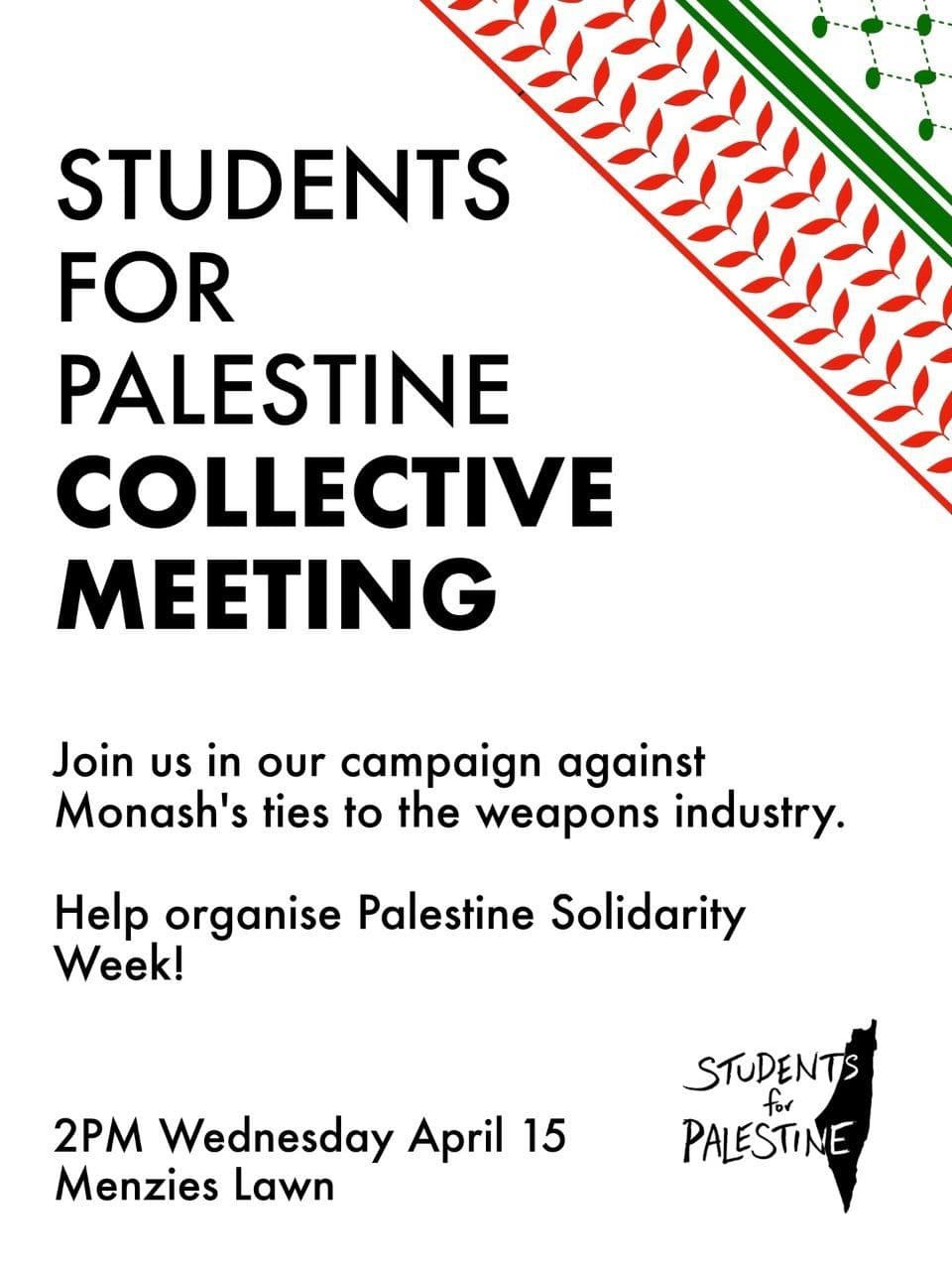 STUDENTS FOR PALESTINE COLLECTIVE MEETING
