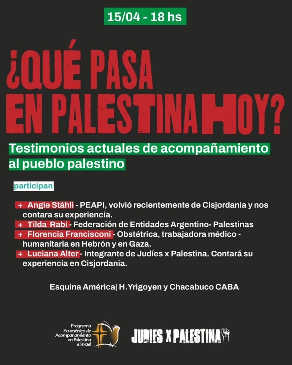 ¿QUÉ PASA EN PALESTINA HOY?