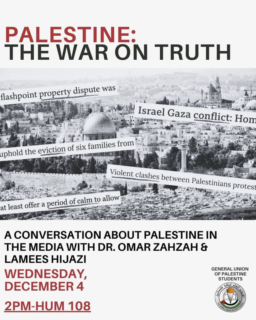 PALESTINE: THE WAR ON TRUTH