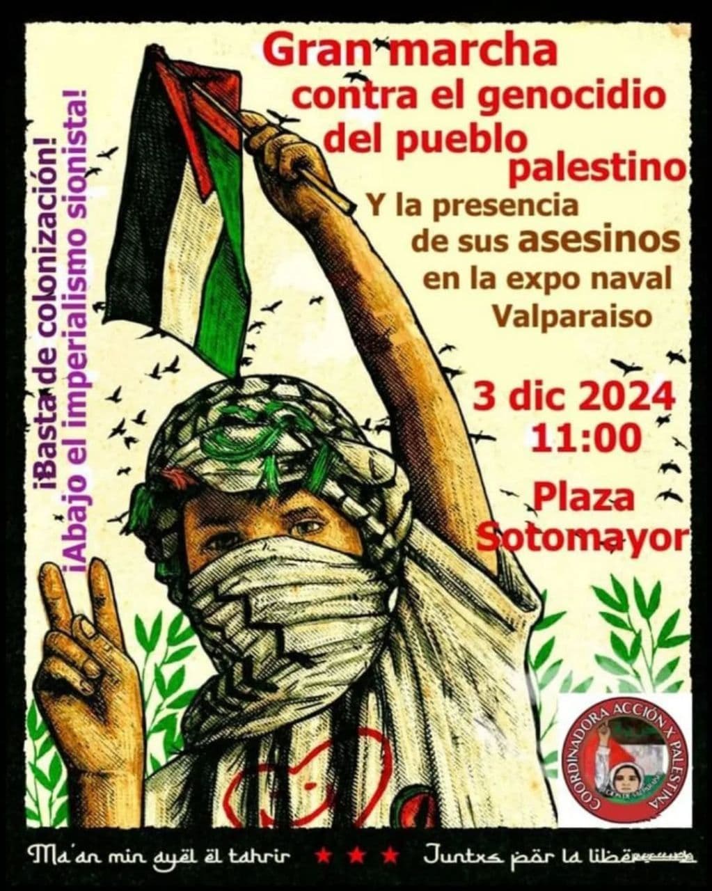 Gran marcha contra el genocidio del pueblo palestino