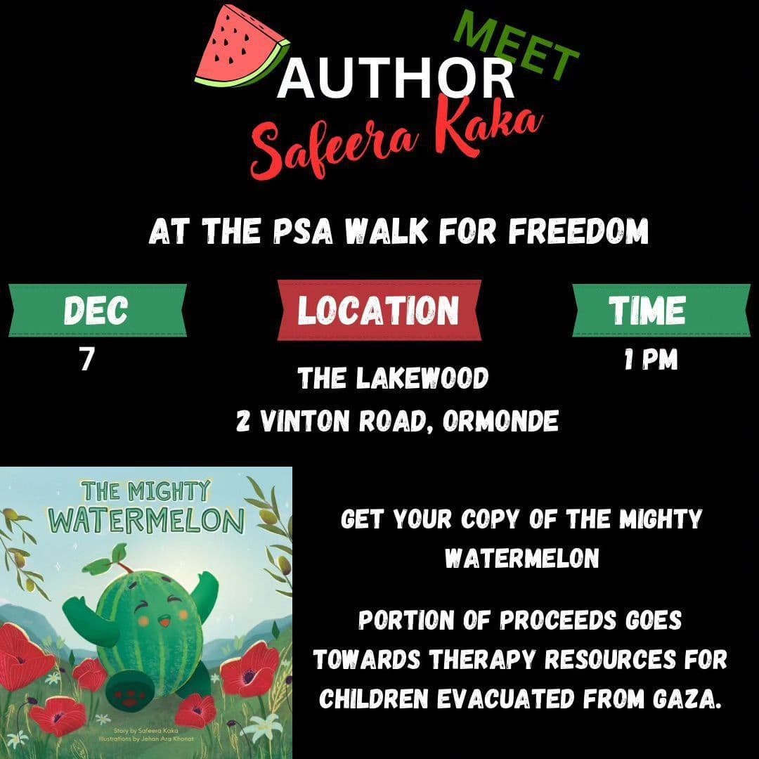 MEET AUTHOR Safeera kaka AT THE PSA WALK FOR FREEDOM