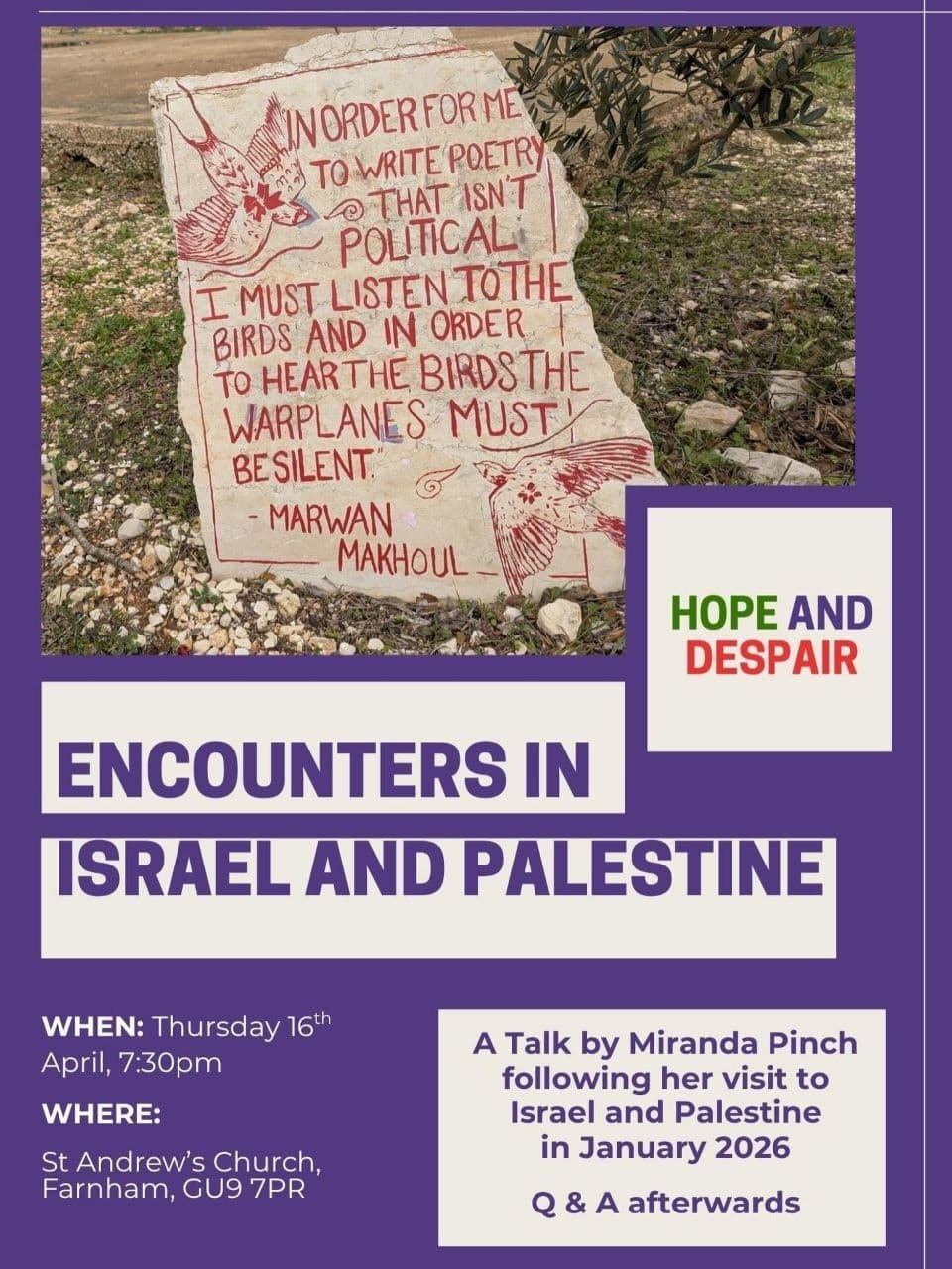 ENCOUNTERS IN ISRAEL AND PALESTINE