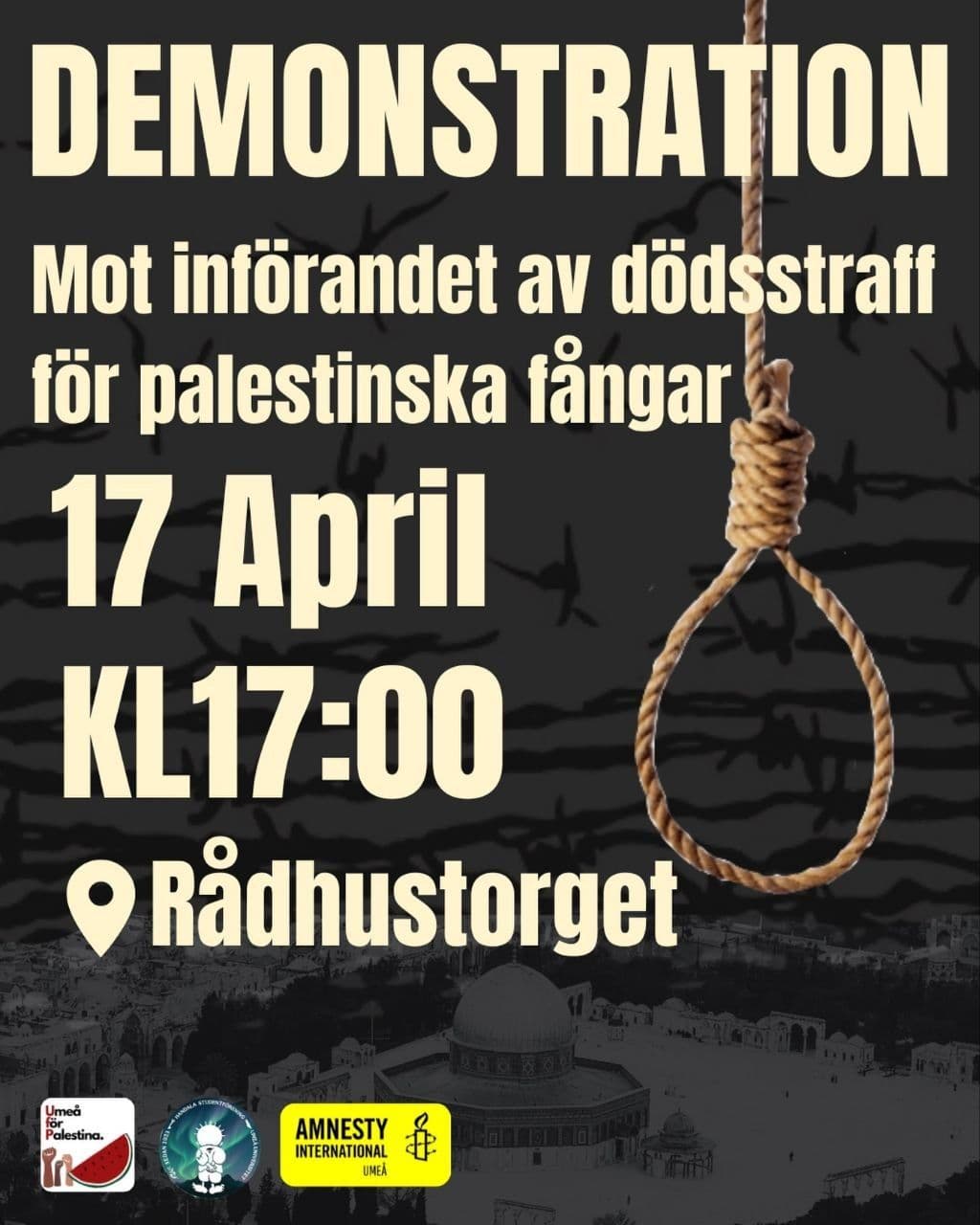 Mot införandet av dödsstraff för palestinska fängar