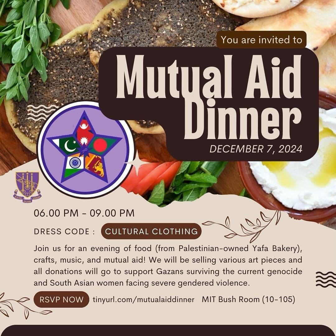 You are invited to Mutual Aid Dinner