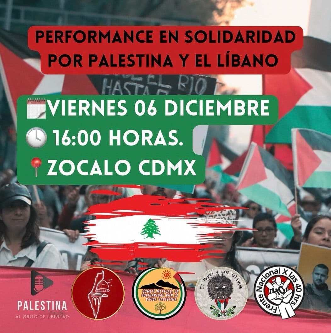 PERFORMANCE EN SOLIDARIDAD POR PALESTINA Y EL LÍBANO