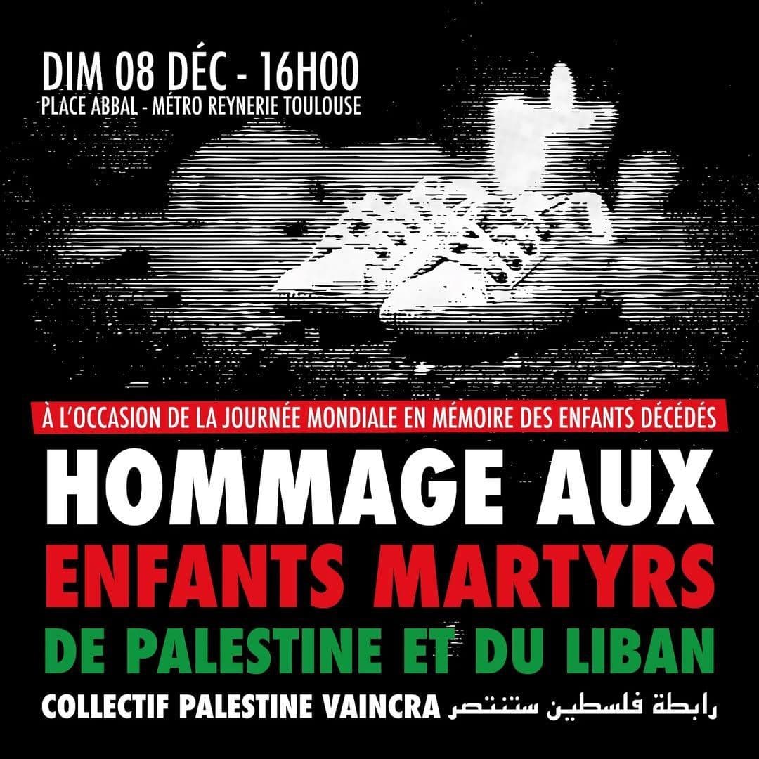 HOMMAGE AUX ENFANTS MARTYRS DE PALESTINE ET DU LIBAN