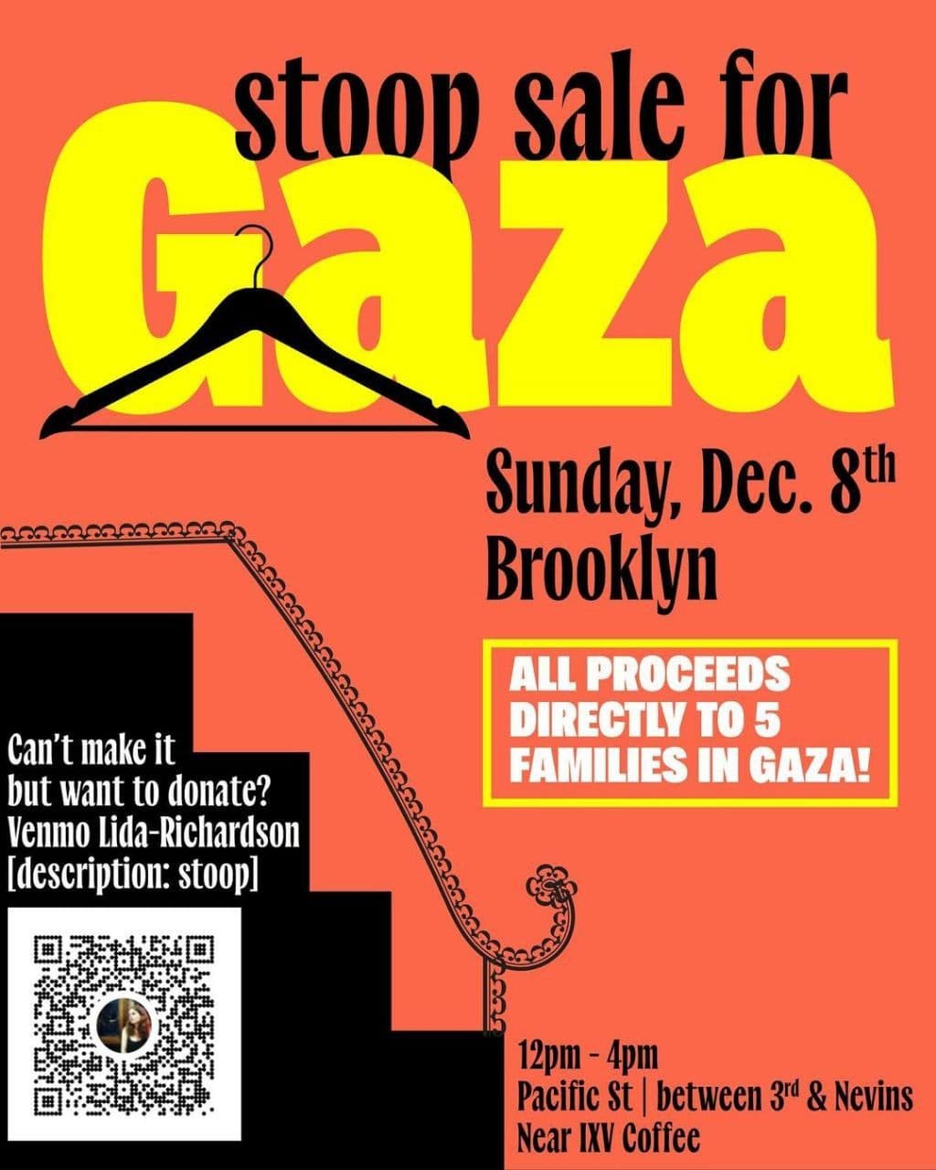 stoop sale for Gaza