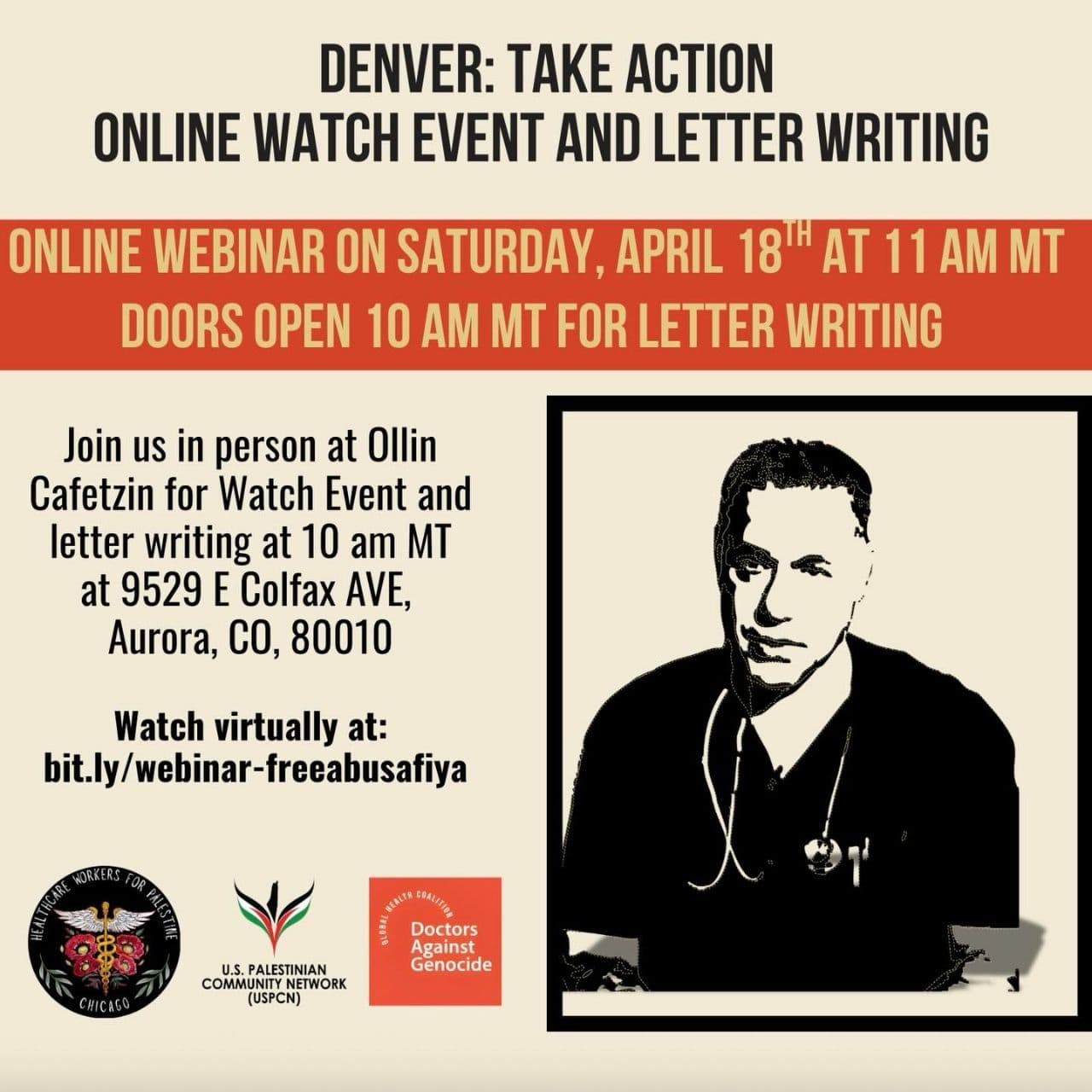 UPDATE TO THE WATCH EVENT POST: JOIN US EARLY FOR LETTER WRITING 