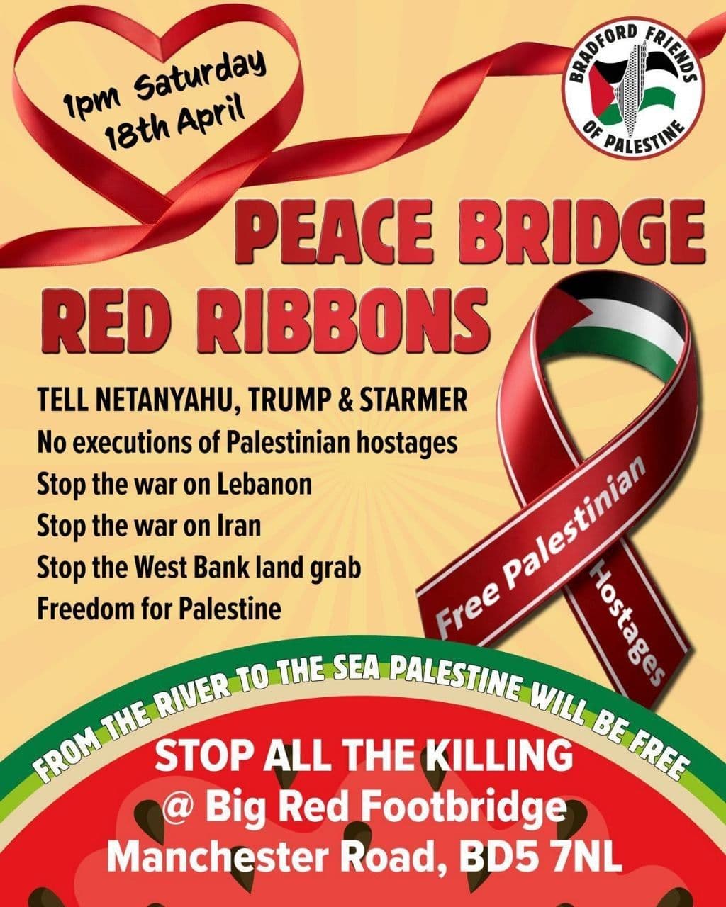 PEACE BRIDGE RED RIBBONS