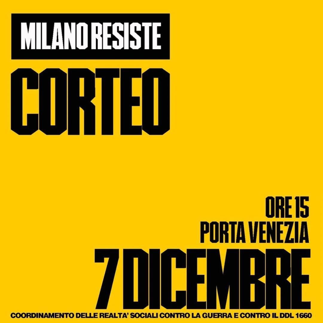 MILANO RESISTE CORTEO