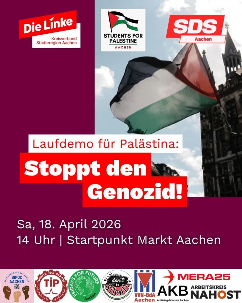 Laufdemo für Palästina: Stoppt den Genozid!