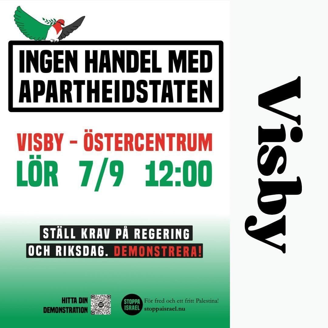 INGEN HANDEL MED APARTHEIDSTATEN (Visby)