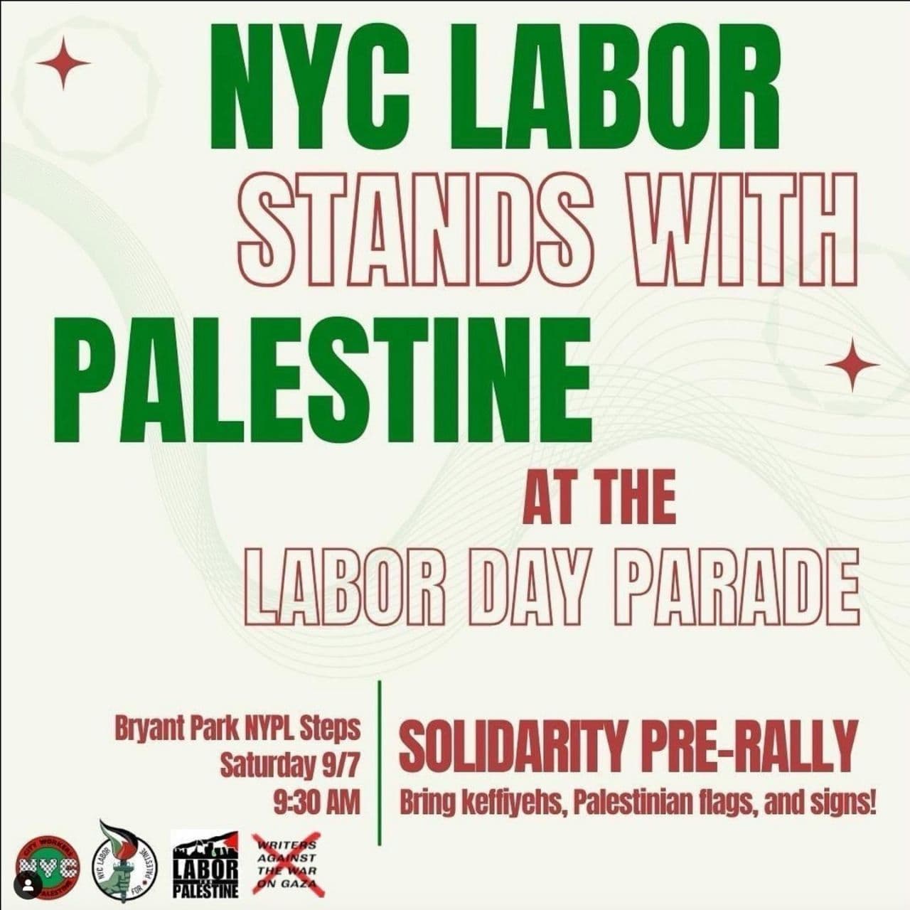 NYC LABOR STANDS WITH PALESTINE