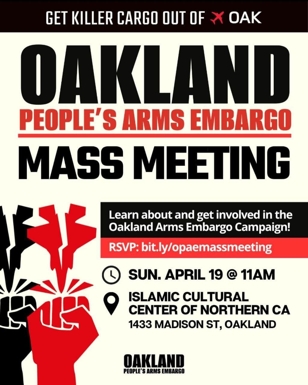 OAKLAND PEOPLE'S ARMS EMBARGO MASS MEETING