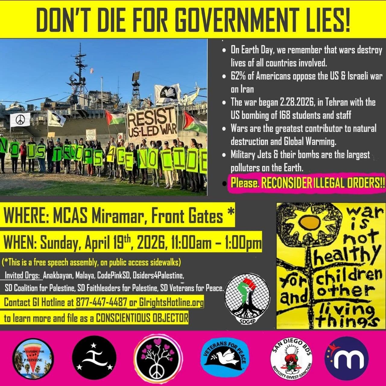 DON'T DIE FOR GOVERNMENT LIES!
