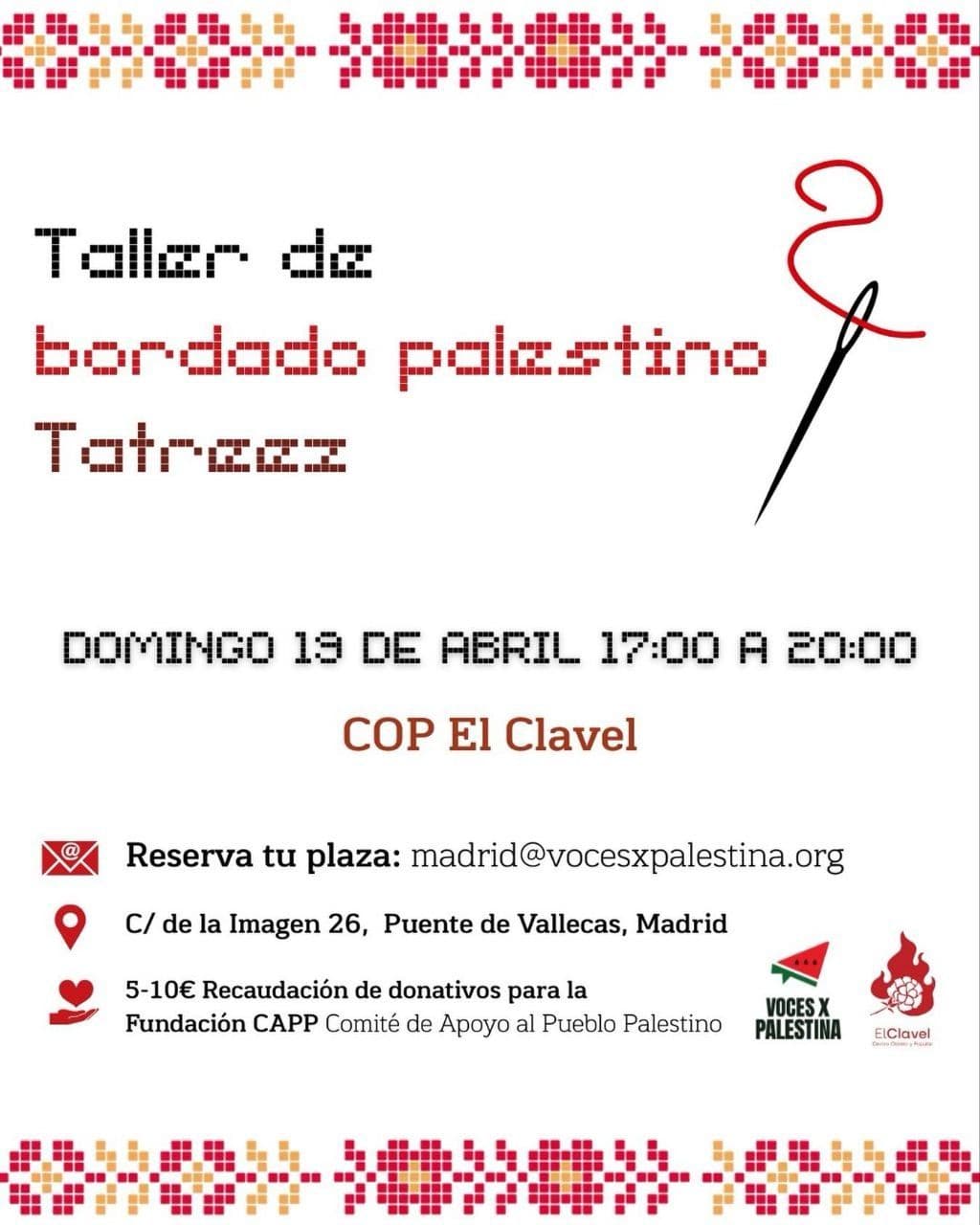Toler de bordado palestino Tatreez