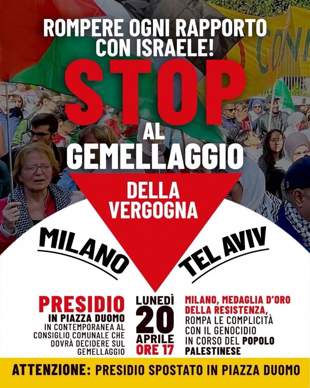 ROMPERE OGNI RAPPORTO CON ISRAELE!