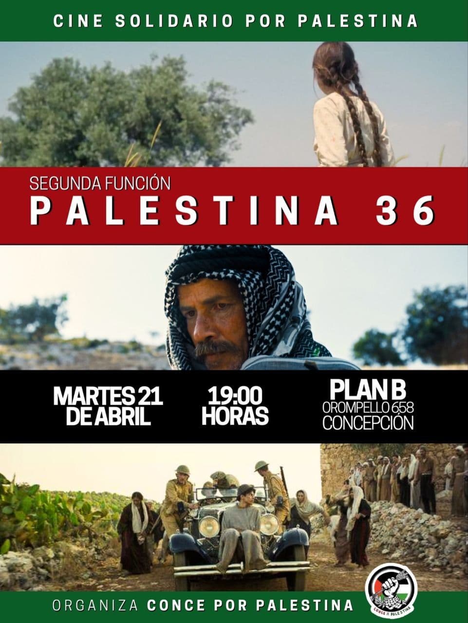 CINE SOLIDARIO: PALESTINA 36 + CONVERSATORIO