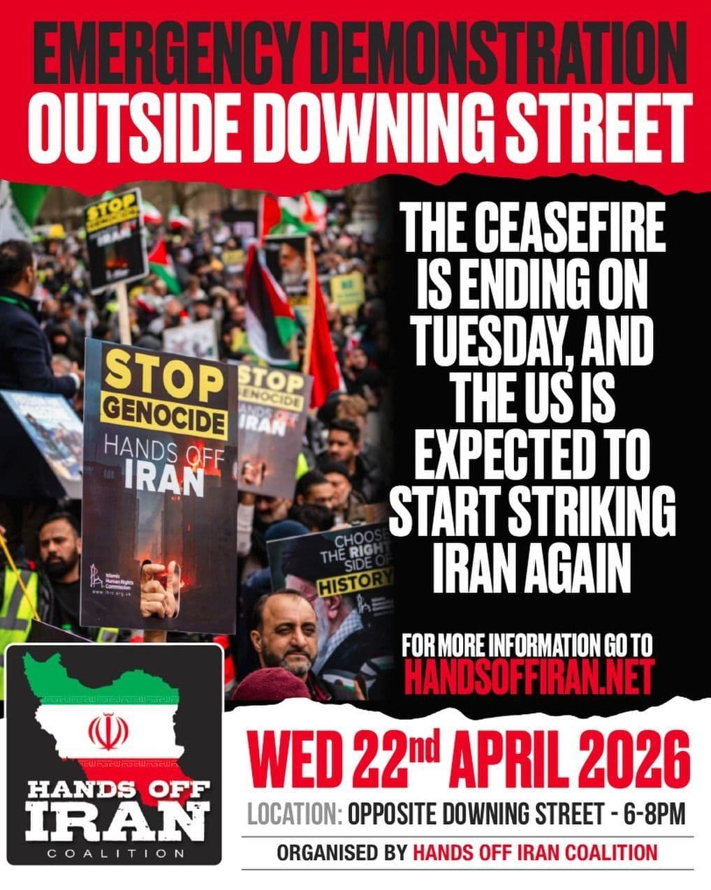 EMERGENCY DEMONSTRATION OUTSIDE DOWNING STREET