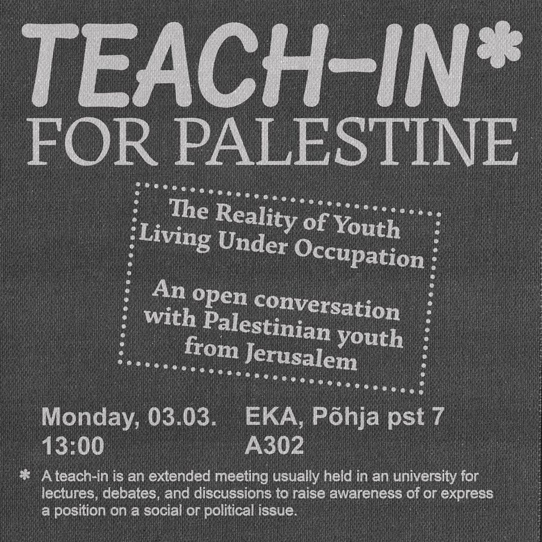 TEACH-IN* FOR PALESTINE
