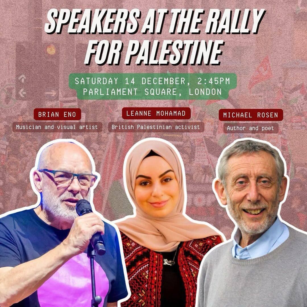 SPEAKERS AFTHE RALLY FOR PALESTINE