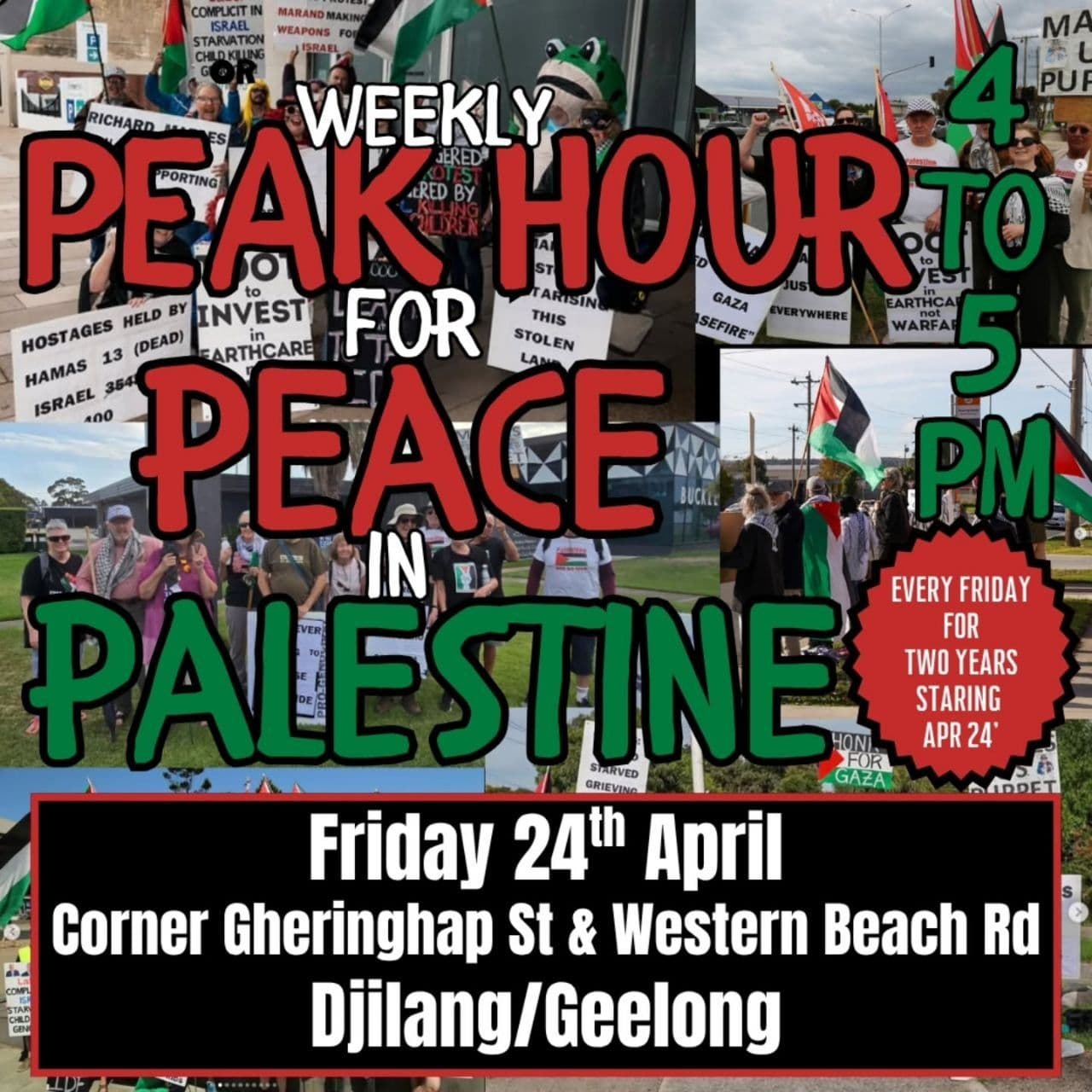 WEEKLY PEAK HOUR FOR PEACE IN PALESTINE