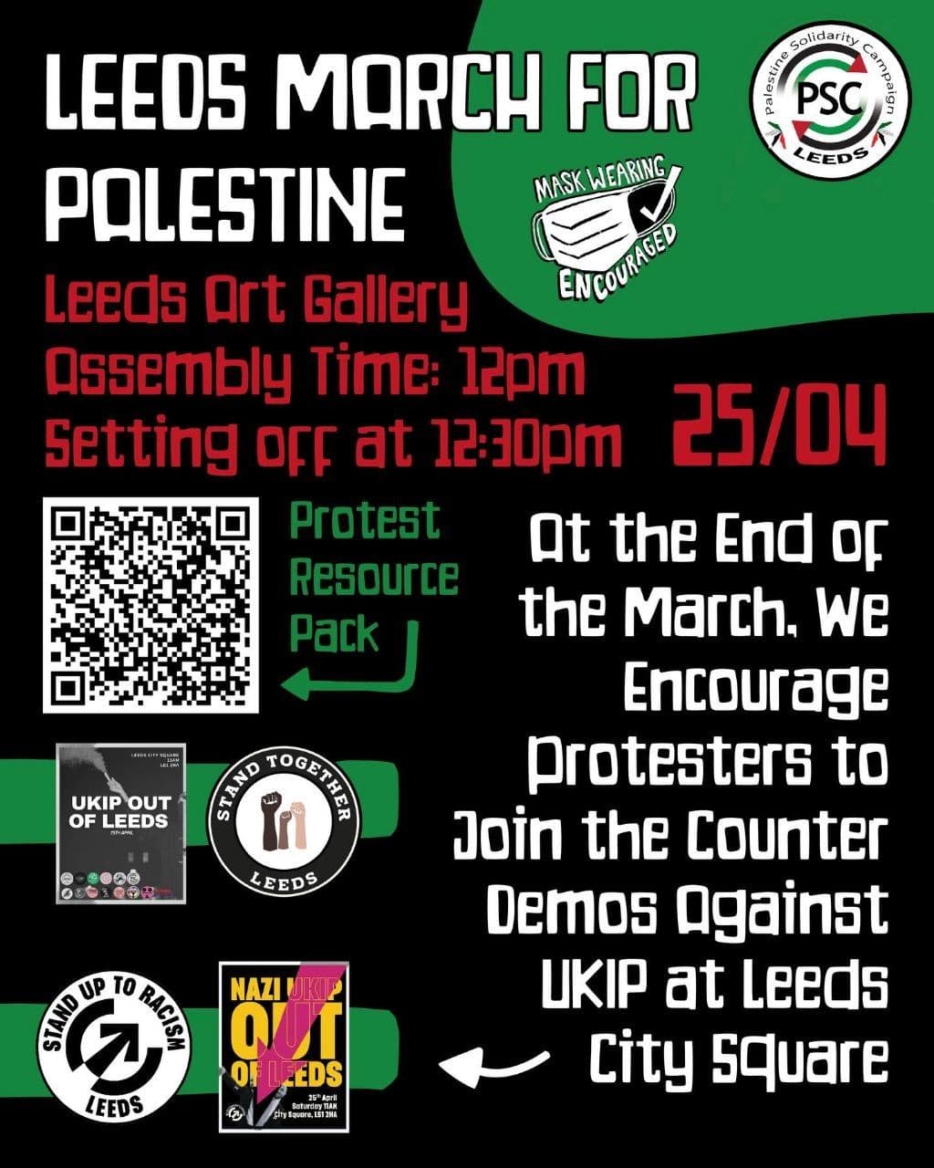 LEEDS MARCH FOR  PALESTINE