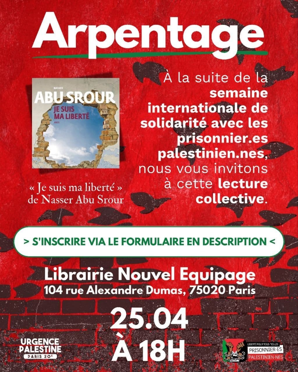 Arpentage Je suis ma liberté d’Abu Nasser Srour
