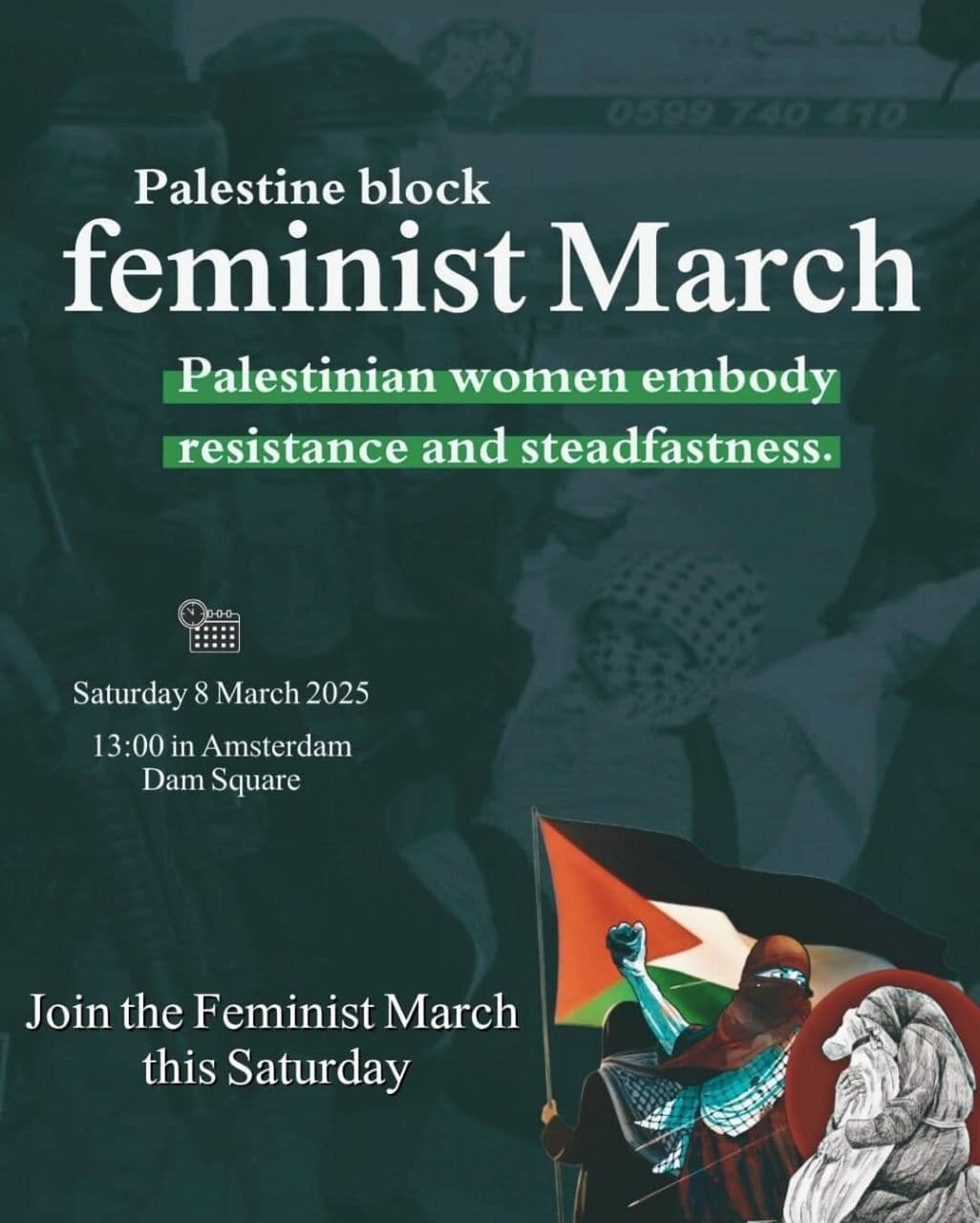 Palestine block feminist March