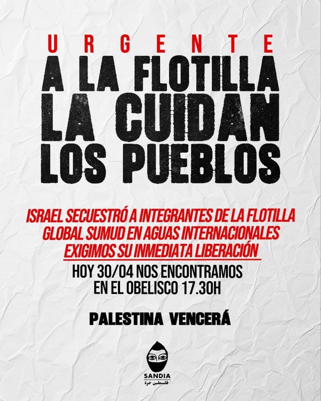 URGENTE A LA FLOTILLA LA CUIDAN LOS PUEBLOS