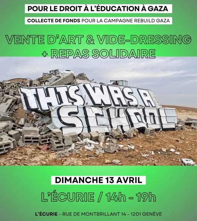 COLLECTE DE FONDS POUR L'ÉDUCATION À GAZA 