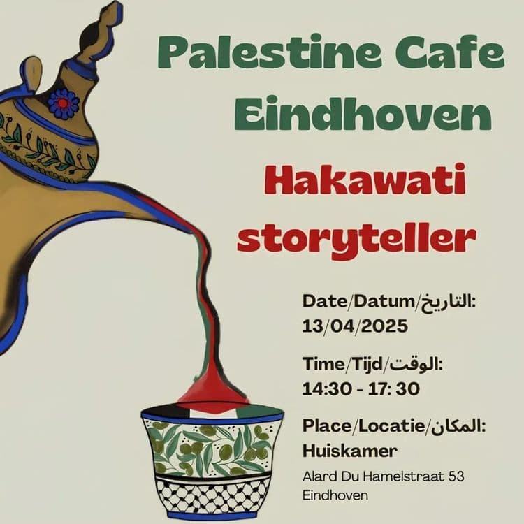 Palestine Cafe Eindhoven Hakawati storyteller