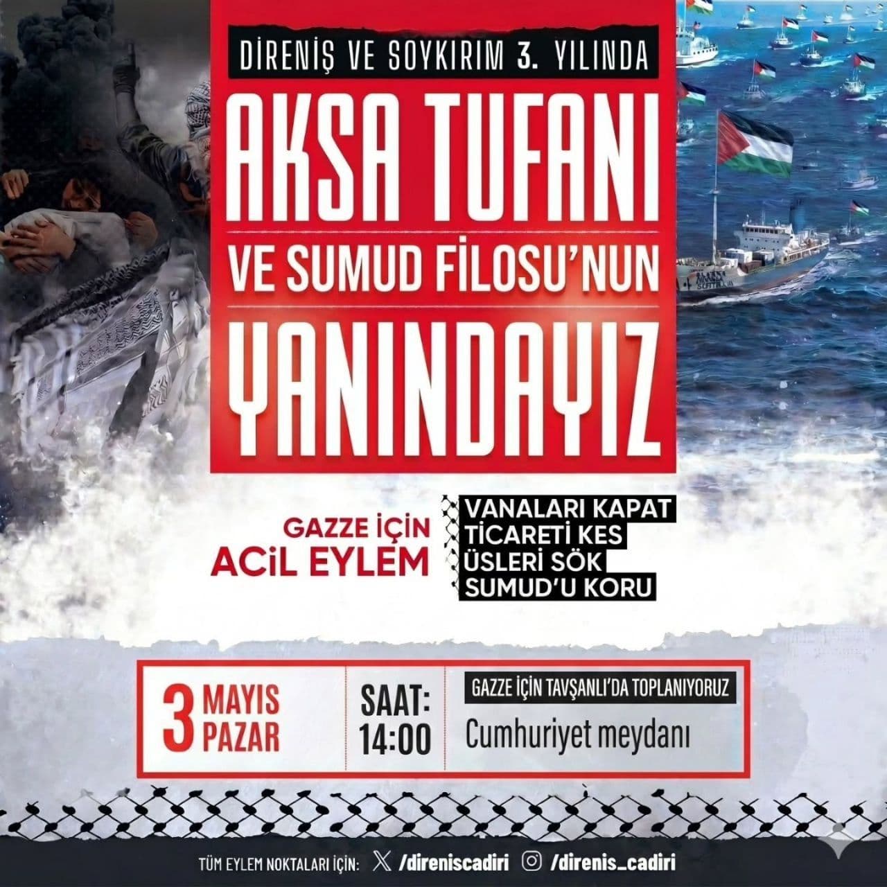 AKSA TUFRNI VE SUMUD FILOSU'NUN YANINDAYIZ