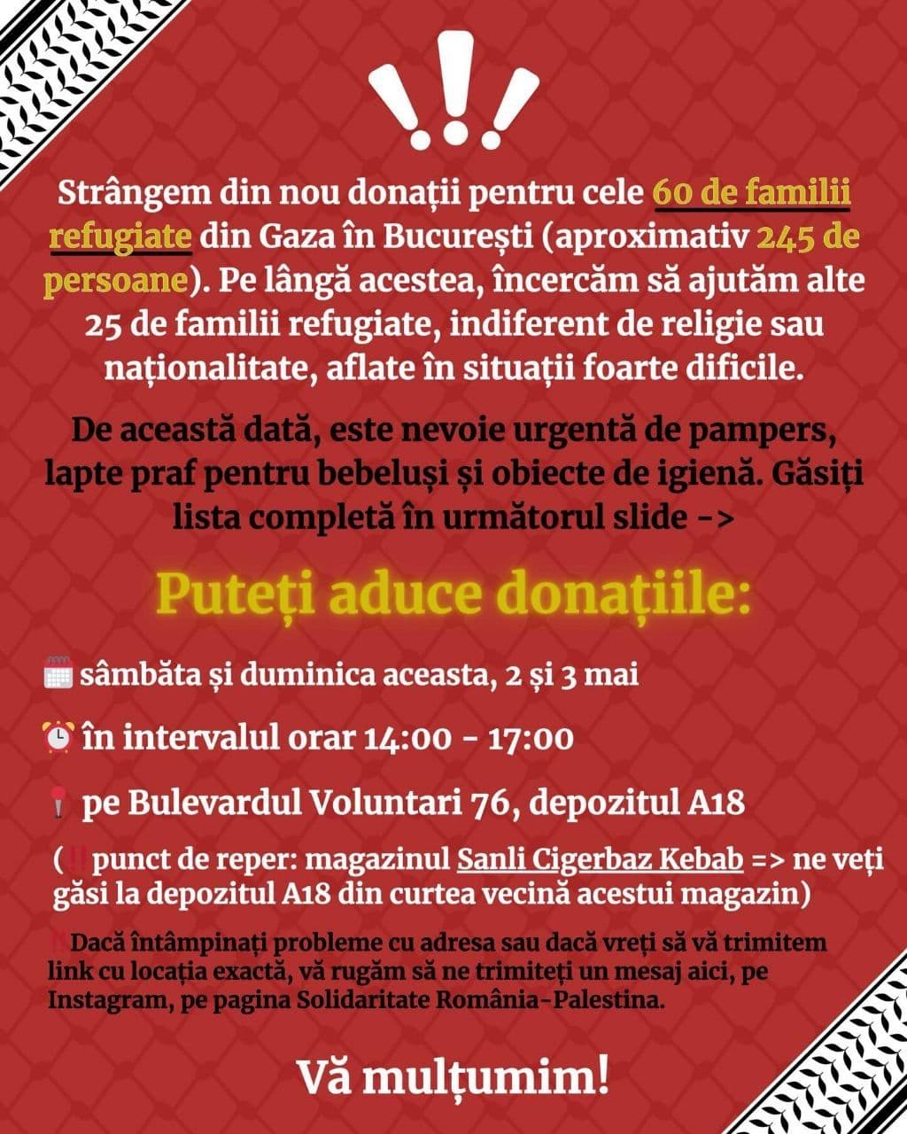 Puteti aduce donatiile:
