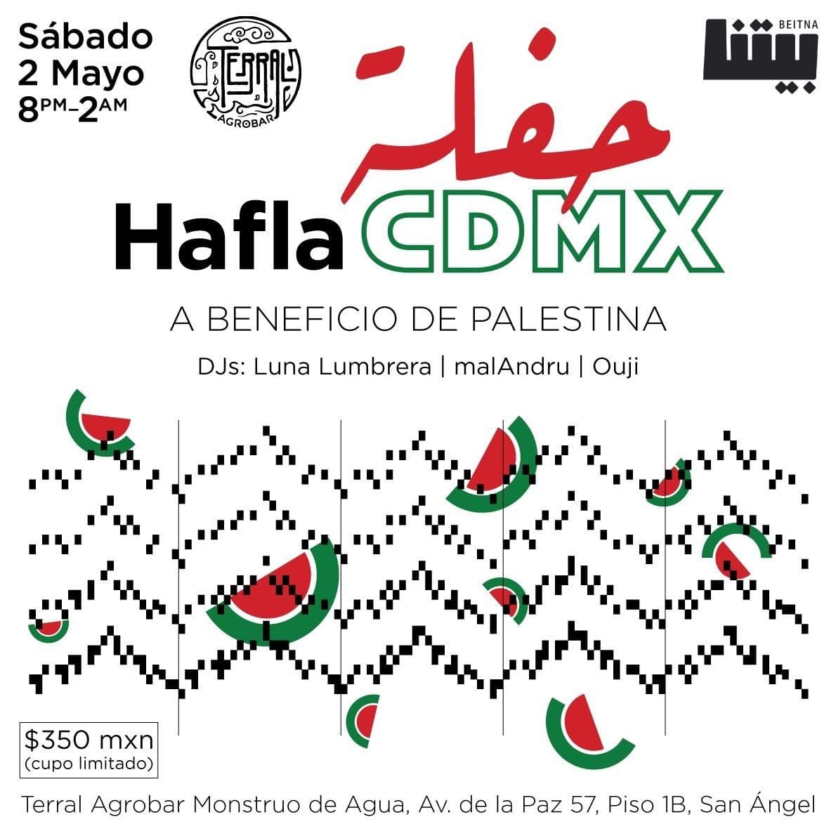 Hafla CDMX A BENEFICIO DE PALESTINA