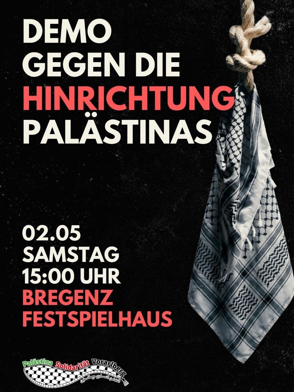 DEMO GEGEN DIE HINRICHTUNG PALASTINAS