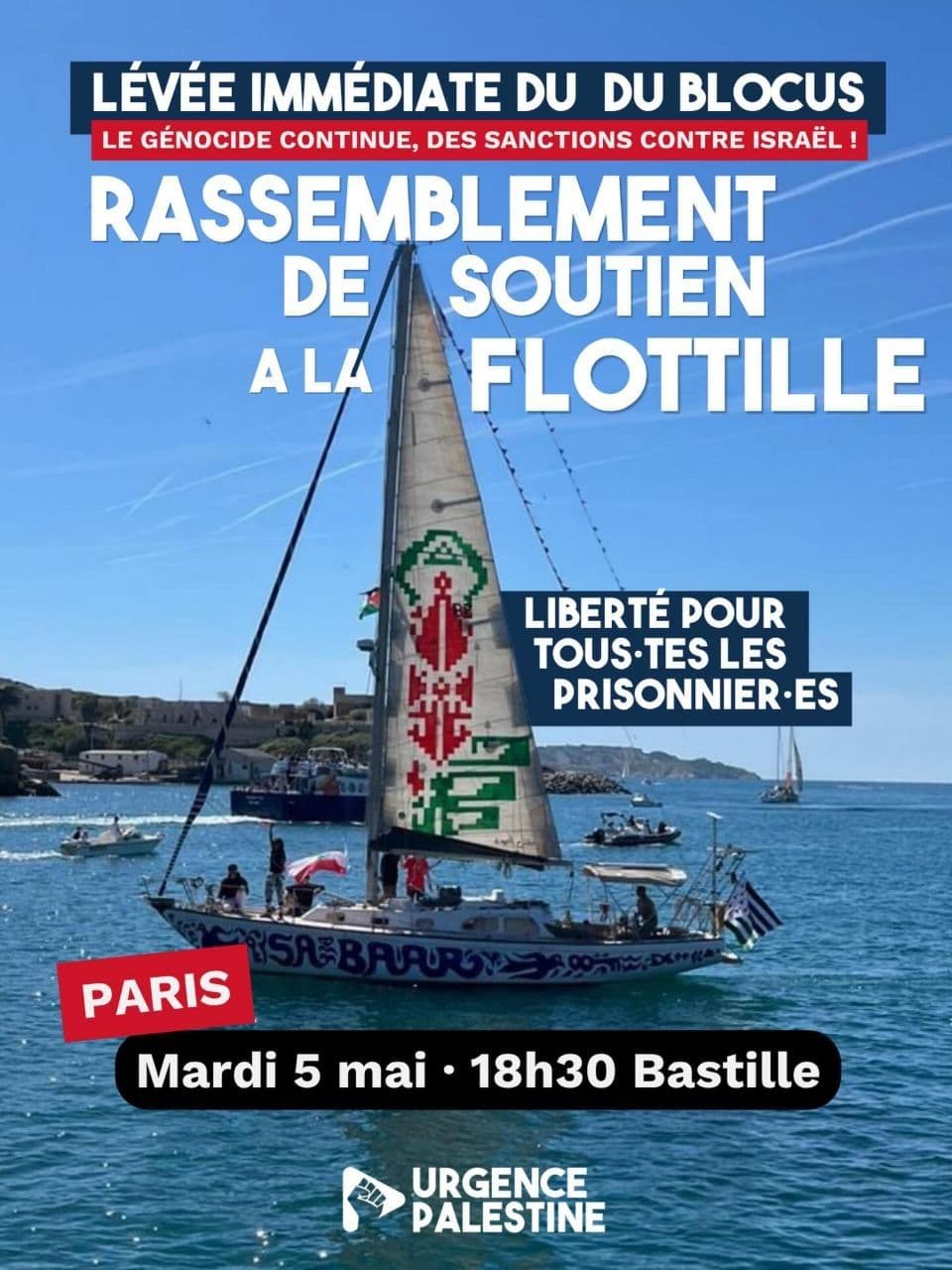 RASSEMBLEMENT DE SOUTIEN ALA FLOTTILLE
