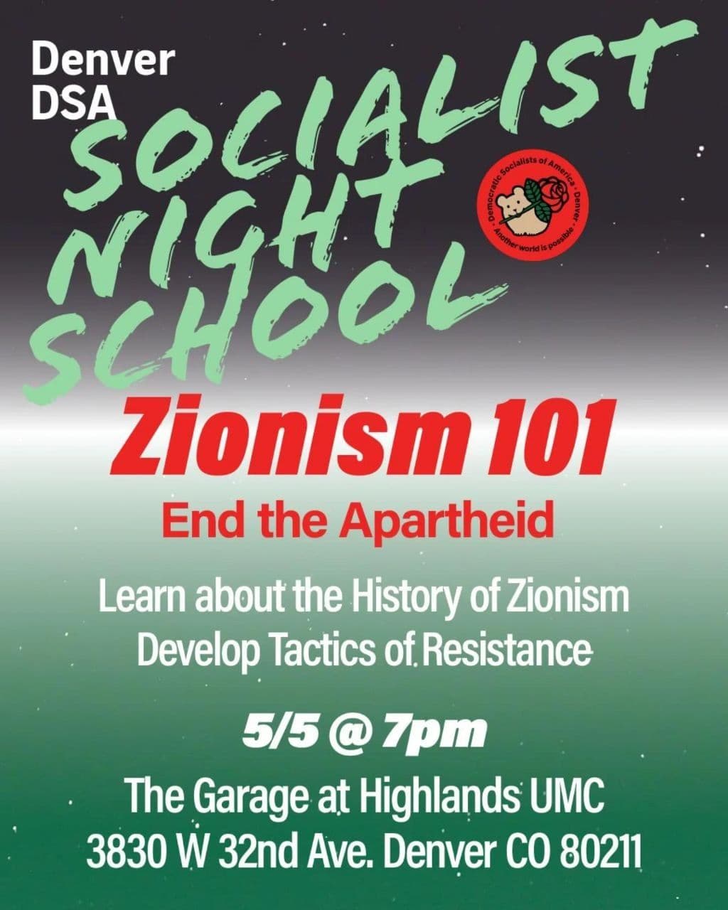 SOCIALIST NIGHT SCHOOL